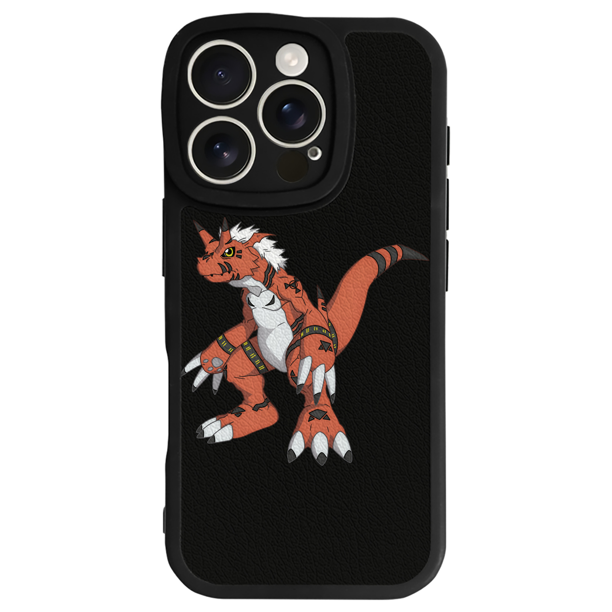 （画像用） Digimon デジタルモンスター/デジモン 【iPhone 16シリーズ対応】シリコンスマホケース（レザー調） 材質：シリコン